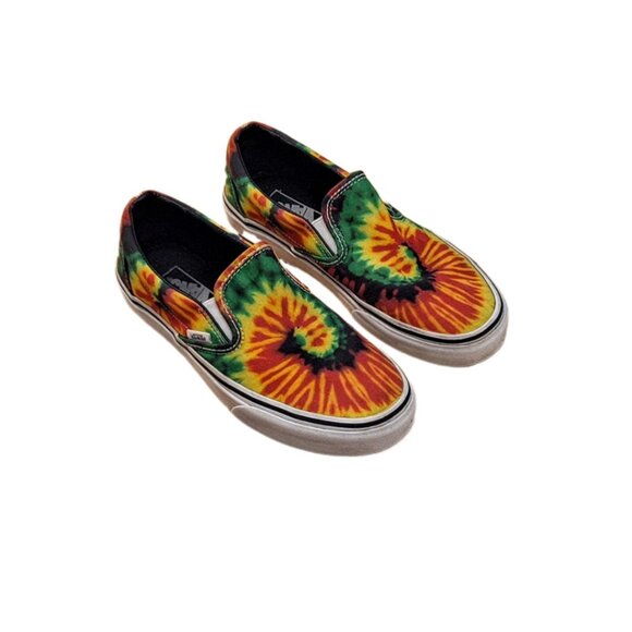 Vans Off The Wall Tye Dye Rasta Slip-On Unisex M6.5 W 8 - Picture 1 of 9